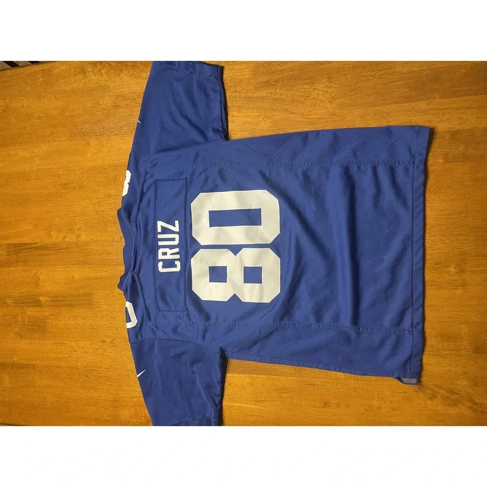 Nike New York Giants Victor Cruz 80 Jersey Kids Large‎ Blue NFL On Field